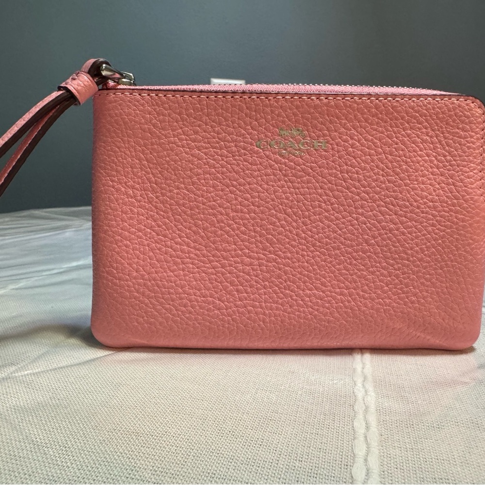 Coach Coral Leather Wristlet